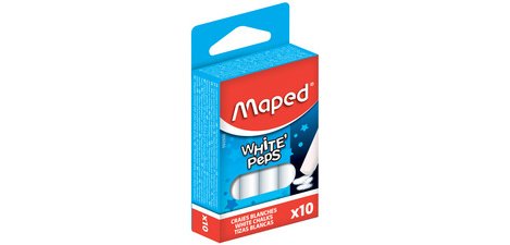 Craie pour tableau WHITE'PEPS, rond, blanc