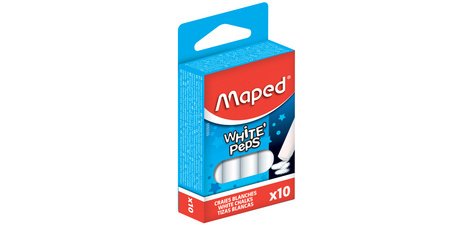 Craie pour tableau WHITE'PEPS, rond, blanc