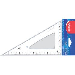 Equerre Cristal 60 degrés, gand côté: 210 mm