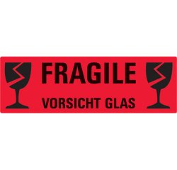 étiquette de signalisation 'Vorsicht Glas',