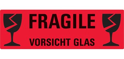 étiquette de signalisation 'Vorsicht Glas',