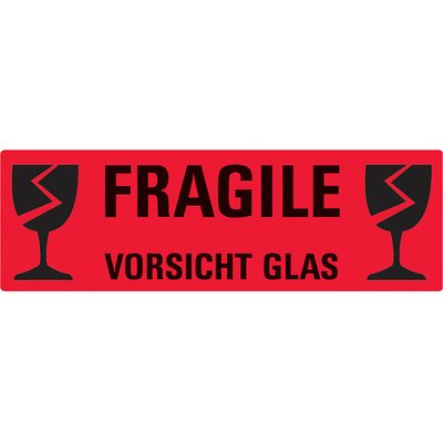 étiquette de signalisation 'Vorsicht Glas',