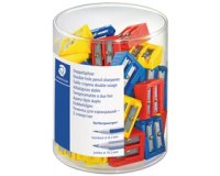 Potloodslijper met 2 gaatjes in plastic - doos van 50 stuks