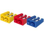 Taille-crayon à 2 trous, en plastique, boîte de 50