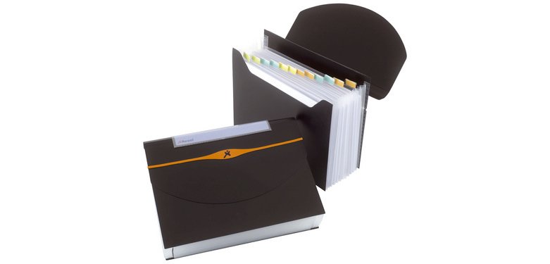 Optima Document Holder, A4, 13 compartments, PP, black