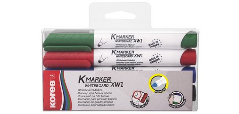 Marqueur tableau blanc 'K-Marker', étui de 4