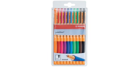 Stylo à encre gel pointVisco, étui plastique de 10