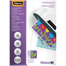 Pochette de plastification Fellowes A4 160 µ brillantes - Boîte de 100