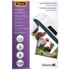 Fellowes enhance - 25er-pack - glänzend - 108 x 159 mm - taschen für laminierung