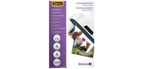 <strong>Laminierfolien Fellowes</strong> Anderes Format - 2 x 80 µ - Glänzend - Schachtel mit 25