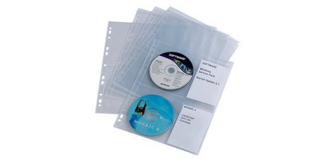 Pochette CD-/DVD COVER LIGHT M, pour 4 CD, en PP,