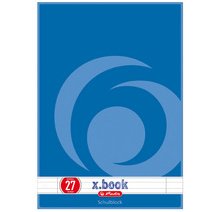 Bloc de cours x.book, A4, réglure 27 / ligné