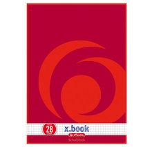 Bloc de cours x.book, A4, réglure 28 / quadrillé