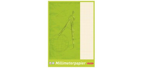 Bloc de papier millimétré A4, 80 g/m2, 25 feuilles