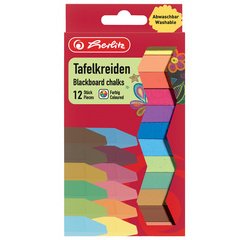Craie pour tableau, assorti, étui carton de 12