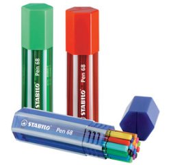 Feutre Pen 68, Big Pen Box de 20, assorti
