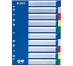 Intercalaires en plastique, blanc, A4, 10 touches