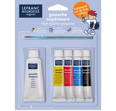 Gouache en tube, set de 5 tubes assortis