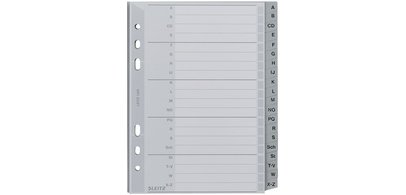 Plastic dividers, A-Z, A5, PP, 20 tabs