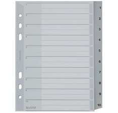 Intercalaires en plastique, numéroté, format A5,1-10