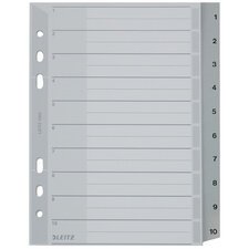 Tabbladen, karton, genummerd 1-10, A5, 10 tabs
