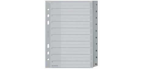 Tabbladen, karton, genummerd 1-10, A5, 10 tabs