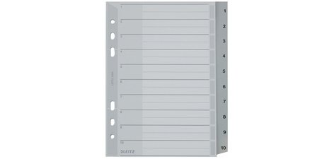 Intercalaires en plastique, numéroté, format A5,1-10