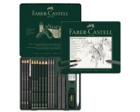 FABER-CASTELL Kit PITT GRAPHITE medium, étui de 19 pièces