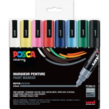 Marqueur à pigment PC5M, étui de 4, couleurs douces
