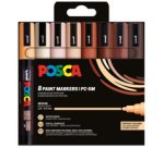 Marqueur à pigment PC5M, étui de 8, couleurs portrait