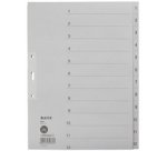 Intercalaires en papier naturel, numéroté, format A4