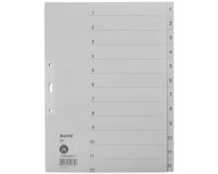 Intercalaires en papier naturel, numéroté, format A4