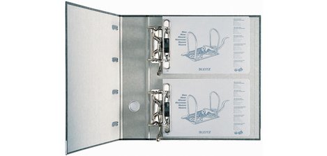  Classeur à levier cartonné doubles mécanismes paysage Leitz A5 - Dos 7,5 cm noir