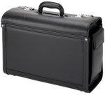 Valise pour pilotes 'Genova', similicuir, noir