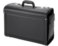 Valise pour pilotes 'Genova', similicuir, noir