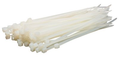 Attache-câbles, 200 x 2,5 mm, nylon, blanc