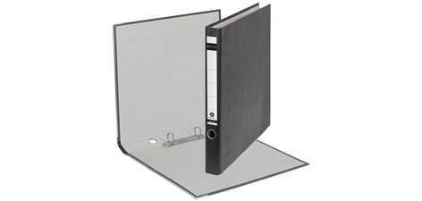 Classeur à anneaux marbré nuageux, 2 anneaux, noir