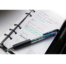 Stylo à bille 4 couleurs Reporter4, bleu-transparent