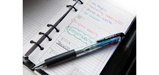 Stylo à bille 4 couleurs Reporter4, bleu-transparent