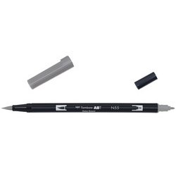 Feutre double pointe ABT DUAL BRUSH PEN, tons gris