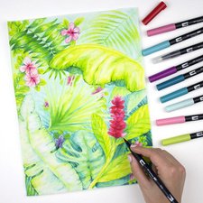 Viltstift met dubbele punt 'ABT DUAL BRUSH PEN', pasteltinten