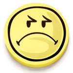 Symboles d'évaluation Smilies, négatif, rond