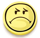 Symboles d'évaluation Smilies, neutre, rond