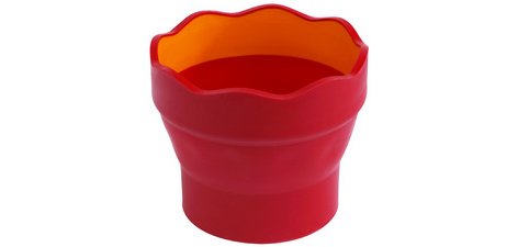 FABER-CASTELL Gobelet CLIC & GO, rouge