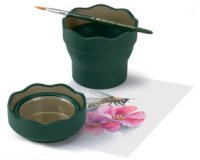 FABER-CASTELL Gobelet CLIC & GO, vert foncé
