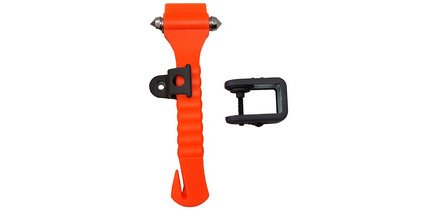 LEINA Marteau de secours, avec coupe ceinture, orange
