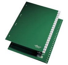 Intercalaires en plastique, PP, 25 touches