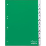 Intercalaires en plastique, PP, 12 touches