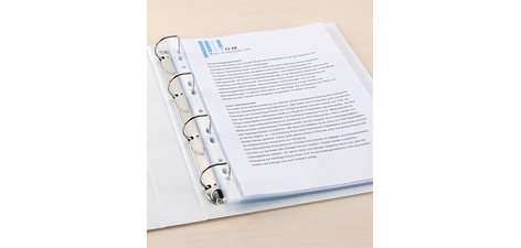 pochette perforée Premium, A4, PP, 0,12 mm, grainée