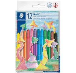 Crayon en cire Noris, étui plastique de 12